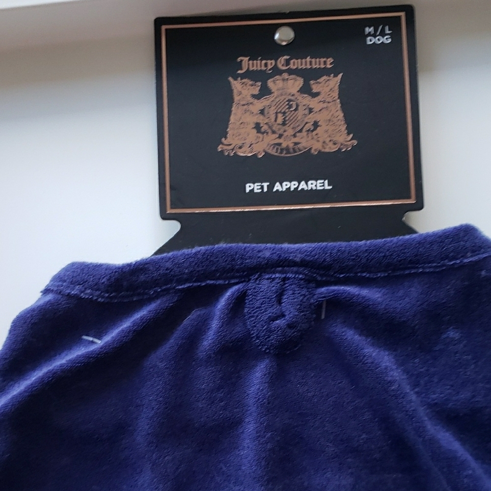 Juicy Couture Navy Pet Dress with Rhinestone Logo - Picture 2 of 10
